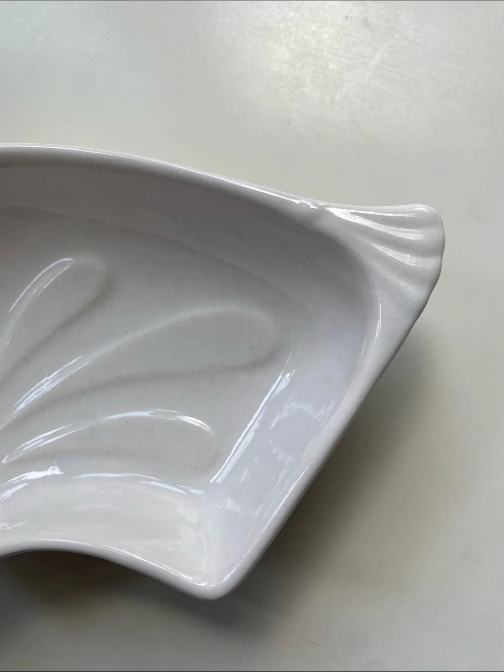 California Pottery Vintage White Lazy Susan Dish L54